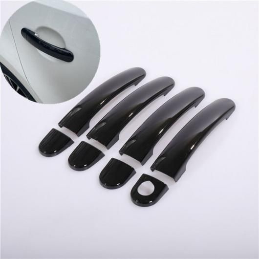 適用: フォルクスワーゲン/VOLKSWAGEN VW ボーラ ジェッタ A4 MK4 1999～2006 光沢ブラック クローム ドア ハンドル カバー アクセサリー ステッカー モデル 3・モデル 4 AL-RR-1194 Exterior parts for cars