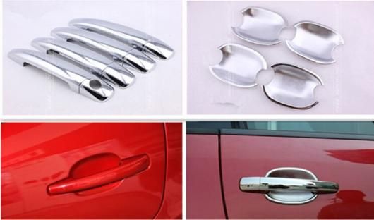 適用: プジョー/PEUGEOT 408 2010-2013 シトロエン/CITROEN C-カトル 2008-2012 クローム ドア ハンドル カバー + カップ ボウル トリム ドロップ AL-RR-1246 Interior parts for cars