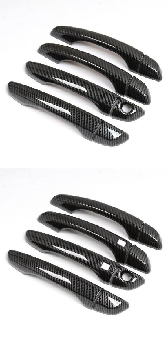 カーボンファイバー クローム ドア ハンドル カバー ステッカー アクセサリー 適用: プジョー/PEUGEOT 508 508SW 508RXH 2012 2013 カーボン センサーなし・カーボン 2センサー AL-RR-1906 Car parts
