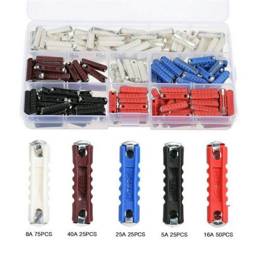 200ピース 5A 8A 10A 16A 25A セラミック コンチネンタル ヒューズ セット バレット クラシック 自動車 バレット ヒューズ アソート ツール アクセサリー AL-RR-8541 Car parts