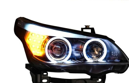 ヘッドライト 適用: BMW/ビーエムダブリュー E60 520 525 2003-2008 LED ヘッドランプ デイタイムランニングライト DRL バイキセノン HID 4300K～8000K 35W・55W AL-HH-0024 Car parts