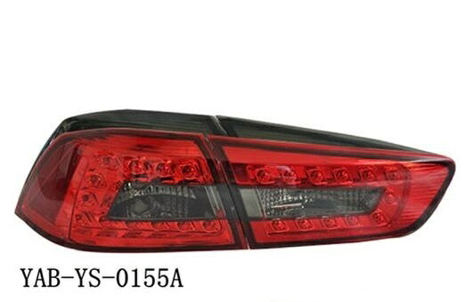 適用: 三菱 ランサーEX LED テールライト 2009-14 テール ランプ リア DRL + ブレーキ パーク シグナル レッド AL-HH-0060 Car parts