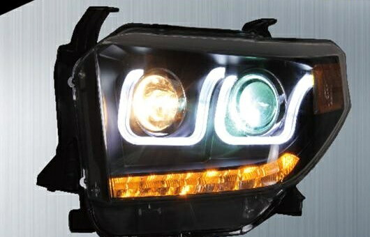 適用: トヨタ タンドラ ヘッドライト 2014-16 LED ヘッドランプ DRL プロジェクター H7 HID バイキセノン レンズ 4300K～8000K 35W・55W AL-HH-0213 Car parts