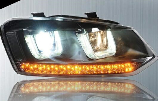適用: VW フォルクスワーゲン/VOLKSWAGEN ポロ ヘッドライト 2012-2015 LED ヘッドランプ DRL プロジェクター H7 HID バイキセノン 4300K～8000K 35W・55W AL-HH-0232 Car parts