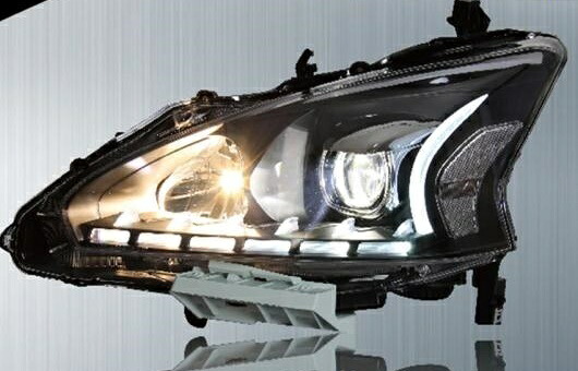 適用: 日産 ティアナ ヘッドライト 2013-2015 LED ヘッドランプ DRL プロジェクター H7 HID バイキセノン レンズ 4300K～8000K 35W・55W AL-HH-0262 Car parts