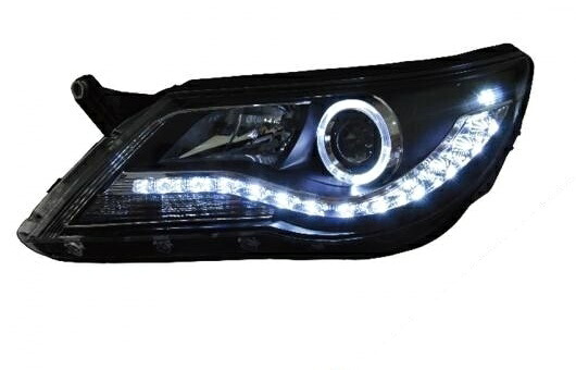 適用: VW フォルクスワーゲン/VOLKSWAGEN ティグアン ヘッドライト 2010-2012 LED ヘッドランプ DRL プロジェクター H7 HID バイキセノン 4300K～8000K 35W・55W AL-HH-0311 Car parts
