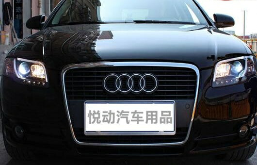 適用: アウディ/AUDI A4 B7 ヘッドライト 2005-2008 LED DRL レンズ ダブル ビーム H7 HID キセノン BI 4300K～8000K 35W・55W AL-HH-0341 Car parts