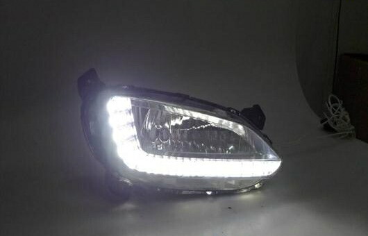 適用: ヒュンダイ/現代/HYUNDAI IX45 2013-15 LED DRL フォグ ランプ デイタイムランニングライト 高光度 ガイド AL-HH-0423 Car parts