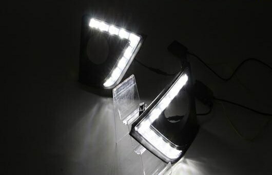 LED DRL 適用: トヨタ カローラ 2014 2015 デイタイムランニングライト フォグ ライト ランプ ホワイト AL-HH-0576 Car parts