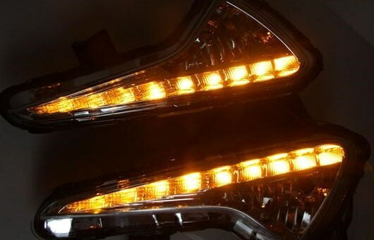 適用: ヒュンダイ/現代/HYUNDAI アクセント 2014 LED DRL フォグ ランプ デイタイム ランニング 高光度 ガイド ライト 35W ホワイト・イエロー 5500K AL-HH-0821 Car parts