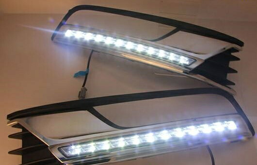 適用: フォルクスワーゲン/VOLKSWAGEN MAGOTAN13-16 LED DRL フォグ ランプ デイタイム ランニング 高光度 ガイド ライト 35W ホワイト 5500K AL-HH-0880 Car parts