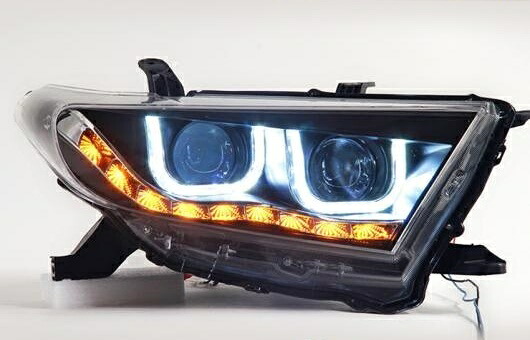 LED ヘッドランプ 適用: トヨタ ハイランダー ヘッドライト 2012-2014 DRL H7 HID Q5 バイキセノン レンズ ロー ビーム 4300K～8000K 35W・55W AL-HH-1113 Car parts