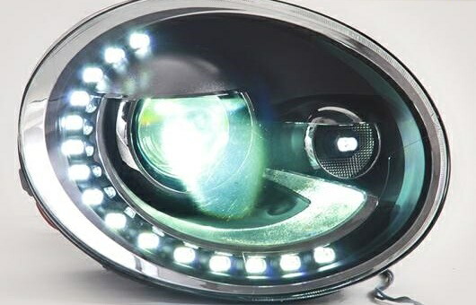 LED ヘッドランプ 適用: VW フォルクスワーゲン/VOLKSWAGEN ビートル ヘッドライト 2013-2015 DRL H7 HID Q5 バイキセノン レンズ ロー 4300K～8000K 35W・55W AL-HH-1180 Car parts