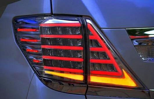 適用: トヨタ アルファード テールライト 2007-2013 LED テール ランプ リア DRL + ブレーキ パーク シグナル ライト レッド AL-HH-1227 Car parts