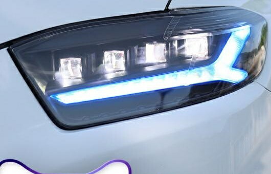 適用: トヨタ ハイランダー ヘッドライト 2007-2011 LED DRL BI-LED レンズ ハイ ロー ビーム パーキング フォグランプ オール 6000K コールド ホワイト 35W AL-HH-1370 Car parts