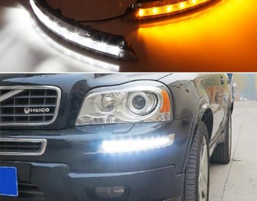 適用: ボルボ/VOLVO XC90 2007-2012 2013 ターン イエロー シグナル リレー 防水 ABS LED DRL 12V LED デイタイムランニングライト デイライト AL-HH-1487 Car parts