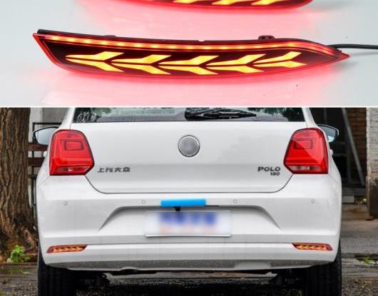 LED リア フォグランプ 適用: フォルクスワーゲン/VOLKSWAGEN ポロ 2014 2015-2017 2018 リア バンパー ライト ブレーキ ライト フロー ターンシグナル 3 ファンクション タイプA・タイプB AL-HH-1586 Car parts|オートパーツエージェンシー
