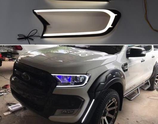 2ピース LED デイタイムランニングライト 適用: フォード/FORD エベレスト 2016 2017 2018 2019 防水 12V LED DRL ランプ ヘッドライト アイブロー 装飾 AL-HH-1629 Car parts