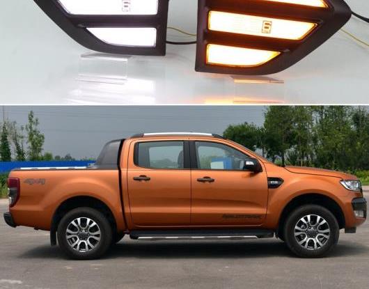2ピース フェンダー ライト 適用: フォード/FORD レンジャー T7 T8 2015-2019 LED デイタイム ランニング ライト ターンシグナルランプ 12V DRL サイド バルブ AL-HH-1713 Car parts 27,469円