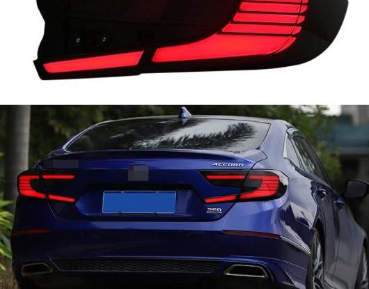 テールライト LED テールライト 適用: ホンダ アコード 2018-2020 リア フォグランプ + ブレーキ ライト + リバース ライト + シーケンシャル ターンシグナル ブラック・レッド AL-HH-1831 Car parts｜オートパーツエージェンシー