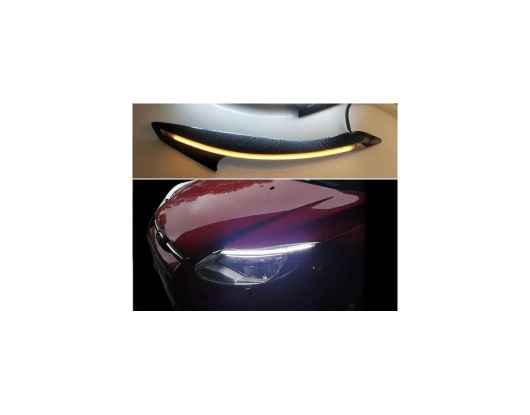 2ピース ヘッドライト アイブロー 装飾 ターンシグナル DRL LED デイタイムランニングライト 適用: フォード/FORD フォーカス 3 MK3 2012 2013 2014 AL-HH-1551 Car parts