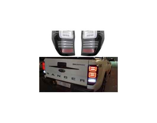 LED テールライト テールライト 適用: フォード/FORD レンジャー T7 T8 2015-2020 リア フォグランプ + ブレーキ ライト + リバース ホワイト ブラック・スモーク ブラック AL-HH-1650 Car parts