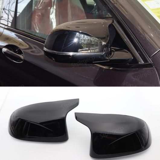 サイド ウイング バックミラー ミラー カバー キャップ 適用: 2014-2018 BMW X3 X4 X5 X6 F15 F16 25 アクセサリー ブラック SR-AA-0112 Exterior parts for cars