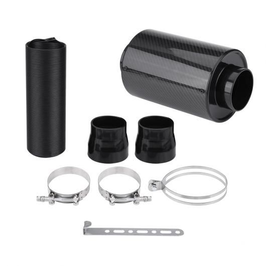 76MM 3 ユニバーサル カーボン インダクション フィルター ボックス コールド エア インテーク システム W/インテーク ホース コールド エア インテーク システム インテーク ホース タイプA SR-BB-8815 Car parts