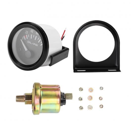 52MM/2インチ 12V ユニバーサル 電磁 オイル プレッシャー ゲージ インジケーター オート メーター アクセサリー オイル プレッシャー インジケーター タイプA SR-BB-8847 Car parts