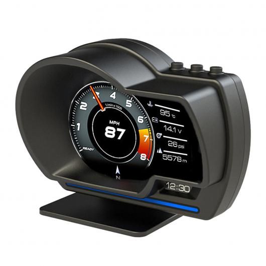 ヘッド アップ ディスプレイ OBD + GPS スマート ゲージ ハイデフィニション スピードメーター 診断 ツール OBD 故障 コード 除去 Safe ドライブ ブラック SR-BB-9158 Car parts｜オートパーツエージェンシー