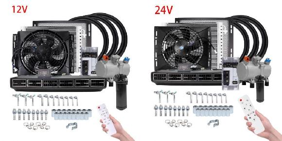 ユニバーサル オート 電動 エアコン エバポレーター キット 適用: トラック バス バン RV キャンピングカー 自動車 エアコン 12V・24V SR-CC-1174 Car parts