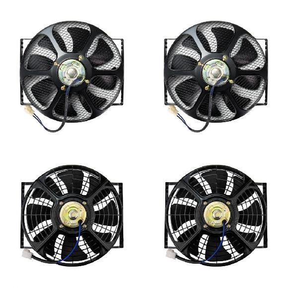 ユニバーサル 10 インチ ラジエーター ファン 12V 24V スリム ラジエーター 電動 冷却 ファン エアコン オート エアコン トラック 車両 吹き出し 12V～吸い込み 24V SR-CC-1273 Car parts｜オートパーツエージェンシー