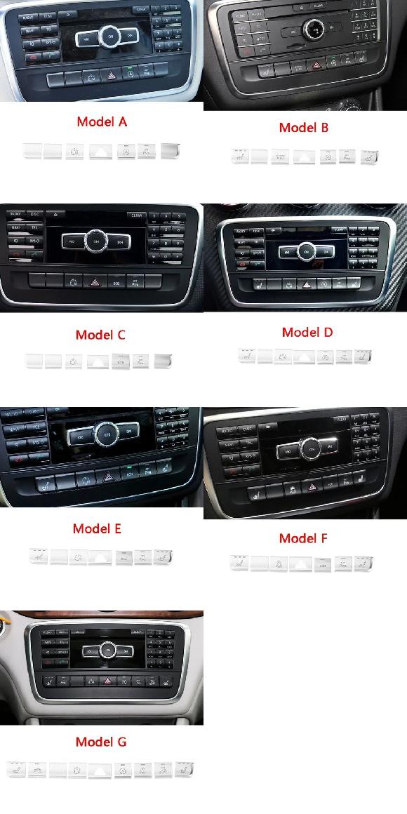 コンソール エア コンディション ボタン デカール トリム 適用: メルセデス ベンツ GLA X156 CLA C117 A B クラス W176 W246 オート インテリア ステッカー タイプA～タイプG SR-CC-4392 Interior parts for cars