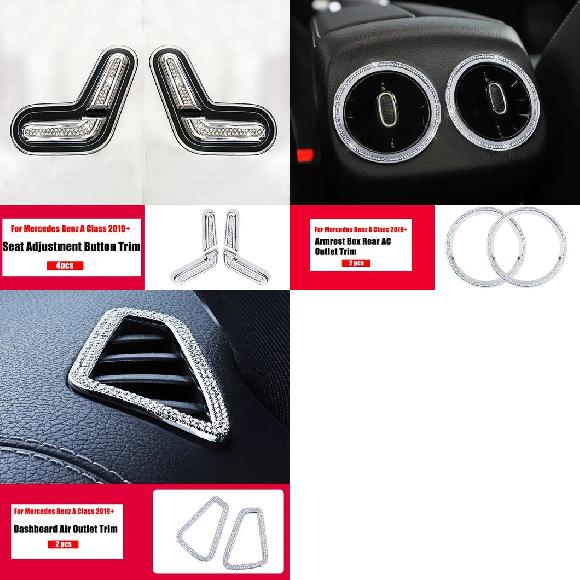 適用: メルセデス ベンツ A CLA クラス W177 C118 A180 A200 A220 A250 A35 AMG 2020 + センター コンソール トリム カバー クリスタル オプション 16~オプション 12 SR-CC-4408 Interior parts for cars|オートパーツエージェンシー