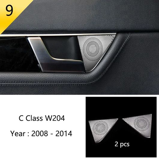 4ピース オーディオ スピーカー ドア ラウドスピーカー トリム カバー 適用: メルセデス ベンツ C クラス W204 C180 C200 2008-14 アクセサリー タイプ9 SR-CC-4377 Interior parts for cars