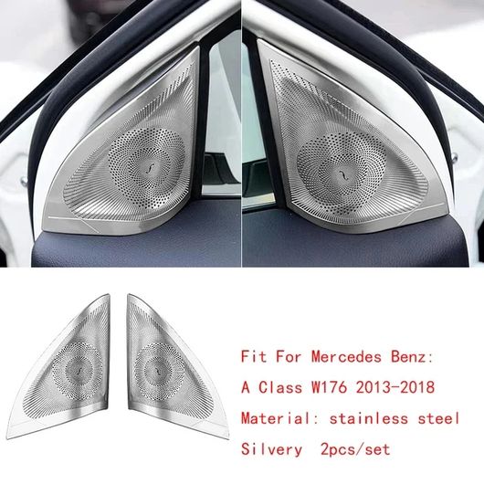 適用: メルセデス-ベンツ A CLA GLA クラス W176 X156 C117 スチール ドア スピーカー ステレオ 装飾 カバー スピーカー トリム カバー A クラス Aピラー SR-CC-4381 Interior parts for cars
