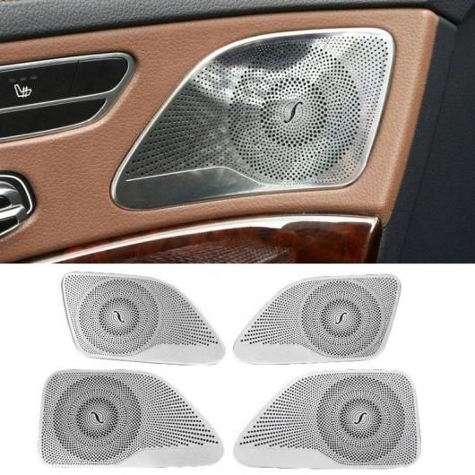 適用: メルセデス ベンツ S クラス S320 S350 W222 ゲート ドア ラウドスピーカー パッド オーディオ スピーカー カバー トリム フレーム ステッカー アクセサリー シルバー1 SR-CC-4525 Interior parts for cars