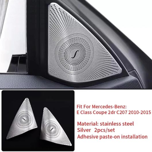 適用: メルセデス-ベンツ E クラス 2DR C207 10-15 スチール スピーカー トリム カバー ドア スピーカー ステレオ 装飾 カバー フロント Aピラー SR-CC-4570 Interior parts for cars