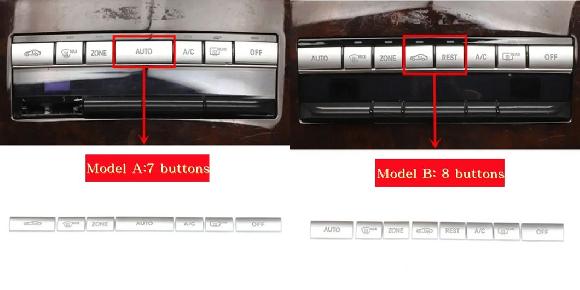 センター コンソール エアコン ボタン スパンコール 装飾 トリム ステッカー 適用: メルセデス ベンツ E クラス W212 C207 E200L 2009-2015 モデルA 7 ボタン・モデルB 8 ボタン SR-CC-4463 Interior parts for cars