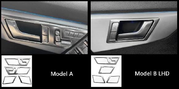 インナー ドア ハンドル フレーム 装飾 カバー トリム 適用: メルセデス ベンツ GLK X204 260 300 200 2008-2015 ステンレス スチール タイプA・タイプB SR-CC-4487 Interior parts for cars｜オートパーツエージェンシー