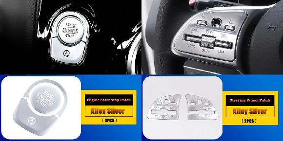 適用: メルセデス ベンツ A B CLA GLB GLA クラス W177 W247 C118 W118 X247 H247 セントラル コントロール エアコン ボタン トリム カバー スタイル 7・スタイル 4 SR-CC-4600 Interior parts for cars