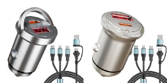 78W USB チャージャー デュアル ポート 充電 電話 チャージャー 適用: iPhone サムスン シャオミ クイック 充電 3.0 タイプ C データライン付き A・データライン付き B SR-CC-4654 Interior parts for cars