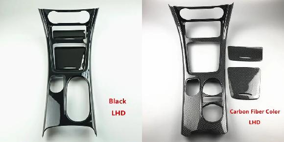 センター コンソール ギア シフト カップホルダー 装飾 カバー トリム 適用: メルセデス ベンツ A クラス W176 CLA C117 GLA X156 2013-2018 左ハンドル用 ブラック・カーボン調 SR-CC-4692 Interior parts for cars