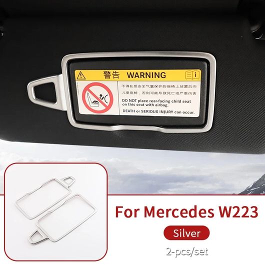 インテリア トリム 適用: メルセデス W223 Sシリーズ クラス 2021 2022 コントロール センター カバー カップ トリム S400 S450 S550 AMG 用品 アクセサリー メイクアップ ミラー SR-CC-4779 Interior parts for cars