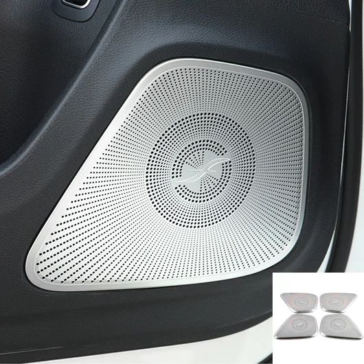オーディオ スピーカー オート ドア ラウドスピーカー 装飾 カバー ステッカー 適用: メルセデス ベンツ A クラス W177 インテリア アクセサリー シルバー 2 SR-CC-4888 Interior parts for cars