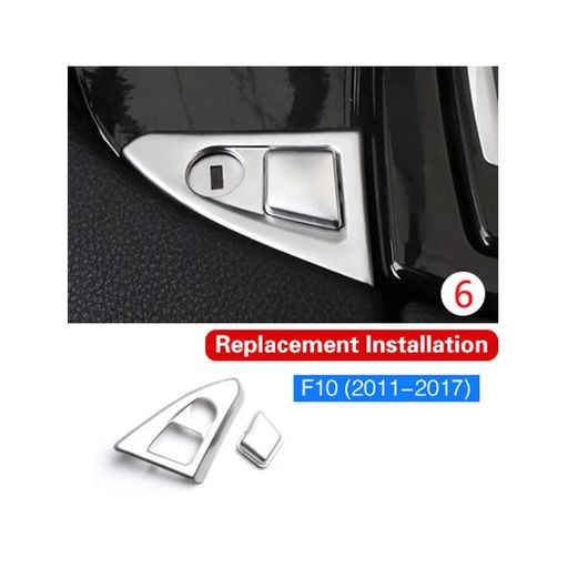 適用: BMW F10 F07 F06 F12 F13 F01 F02 F20 F30 F32 クローム ABS インテリア ボタン スパンコール 装飾 カバー トリム デカール アクセサリー スタイル F 左ハンドル用 SR-CC-4895 Interior parts for cars