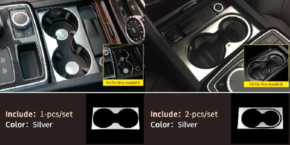 シルバー インテリア トリム 適用: メルセデス GLE W166 350 450 500E GLS X166 450 500 550 GL X166 ML W166 インテリア 装飾 ロー ドリンクホルダー・ハイ ドリンクホルダー SR-CC-4793 Interior parts for cars