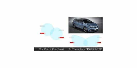 適用: トヨタ オーリス E180 180 サイオン/SCION IM カローラ 2012-2018 フル カバー バックミラー ミラー 防雨 防曇 フィルム ラウンド 95MM X 95MM・オーリス 2012-2018 SR-CC-5172