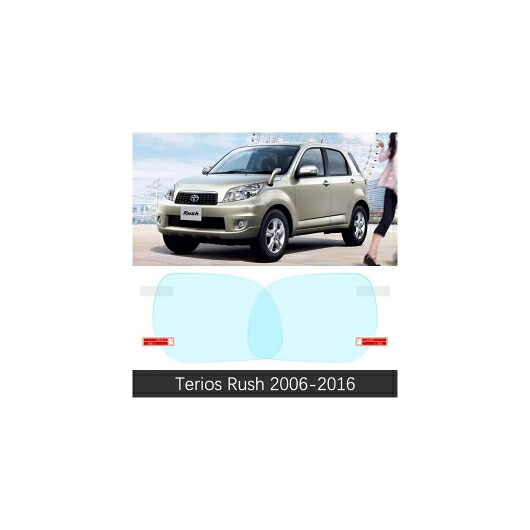 適用: ダイハツ テリオス タルーナ トヨタ ラッシュ ビーゴ 2006-2016 フル カバー バックミラー ミラー 防雨 防曇 フィルム アクセサリー テリオス ラッシュ 06-16 SR-CC-5174