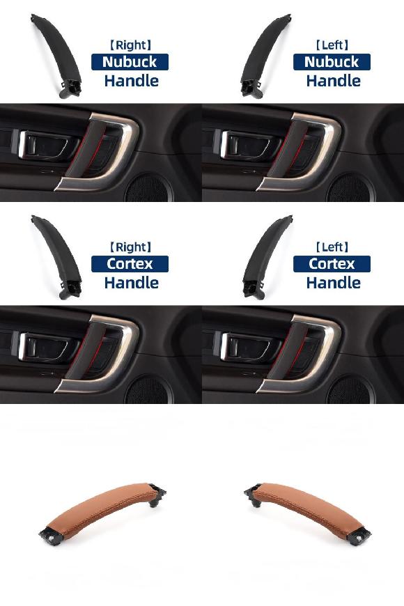 クローム フロント リア 左 右 インテリア ドア ハンドル 周囲 カバー トリム 適用: ランドローバー/LAND ROVER ディスカバリー 2015-2019 ヌバック ハンドル 右～ブラウン 左 SR-CC-7748 Interior parts for cars